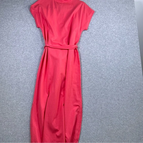 Tommy Bahama Islandscape Jersey Midi Dress NWT Melon Berry V Neck Pockets XS - Picture 6 of 16